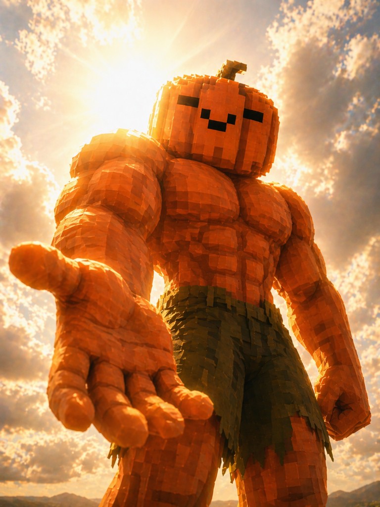 The Great Pumpkin reaching down to help a lost citizen